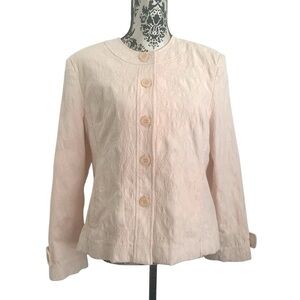 Tabi Blush Pink Jacquard Blazer Jacket